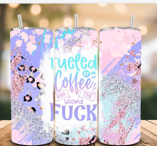 coffee and the word fuck tumbler