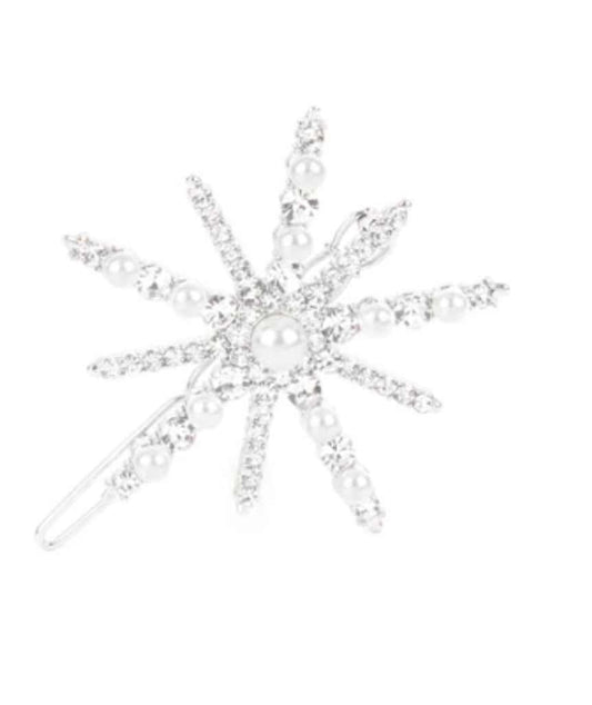 Snowflake hair clip